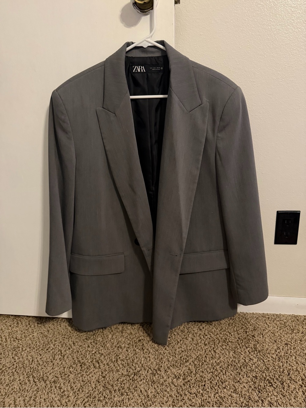 Zara Gray Women's Blazer - Classic Tailored Jacket